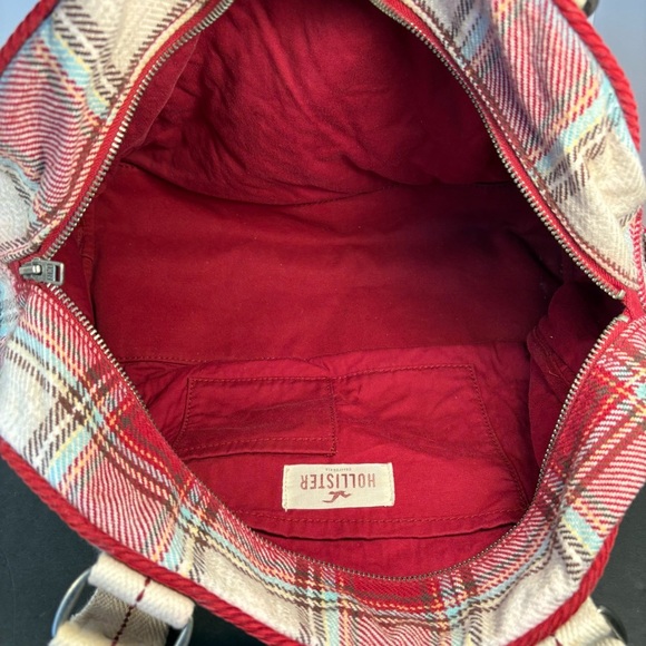 Hollister Plaid Travel Weekend Summer Fabric Bag - Picture 8 of 13